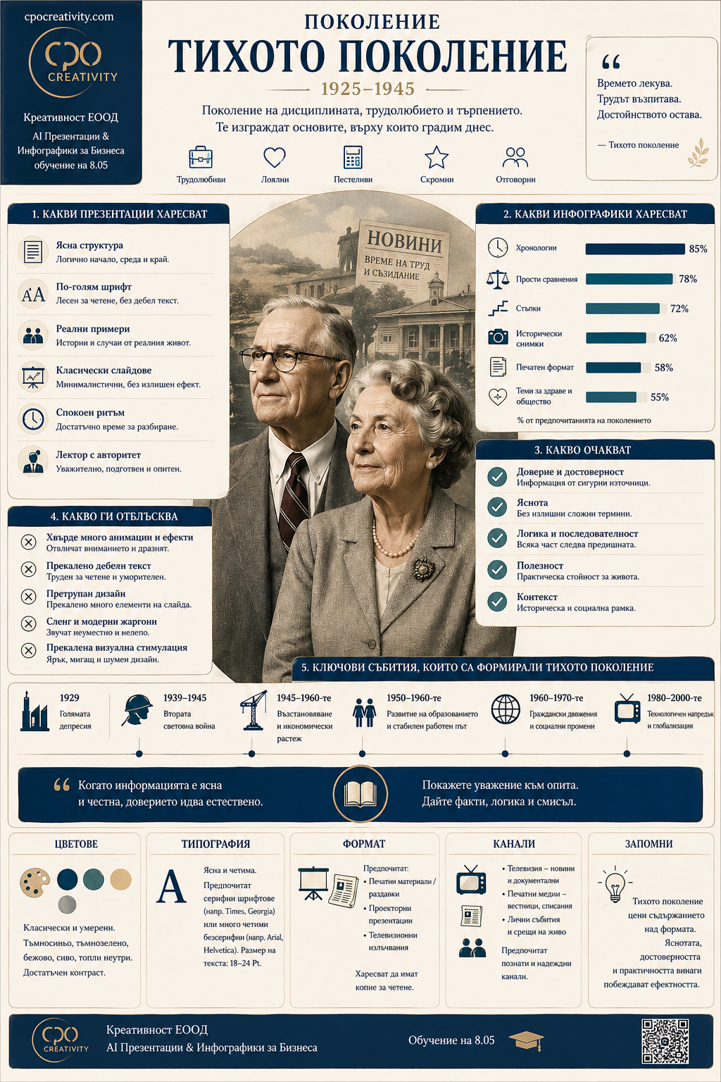 Инфографика за Тихото поколение – какви презентации и инфографики харесва това поколение